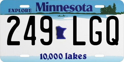 MN license plate 249LGQ