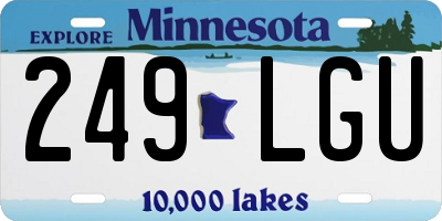 MN license plate 249LGU