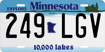 MN license plate 249LGV