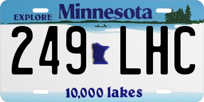 MN license plate 249LHC