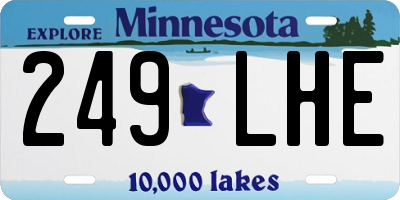 MN license plate 249LHE