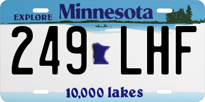 MN license plate 249LHF