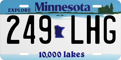 MN license plate 249LHG