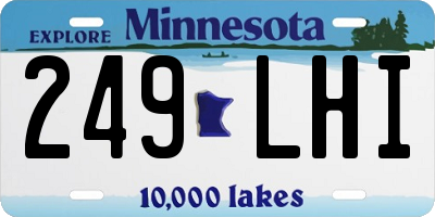 MN license plate 249LHI