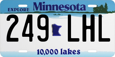 MN license plate 249LHL