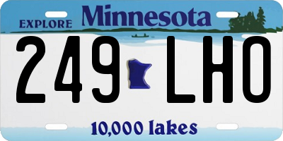 MN license plate 249LHO