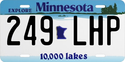 MN license plate 249LHP