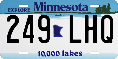 MN license plate 249LHQ