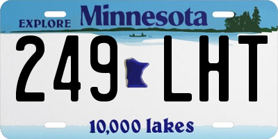 MN license plate 249LHT