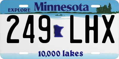 MN license plate 249LHX