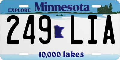 MN license plate 249LIA