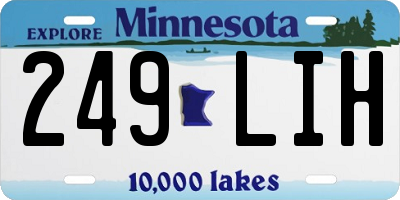 MN license plate 249LIH