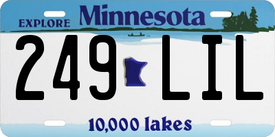 MN license plate 249LIL