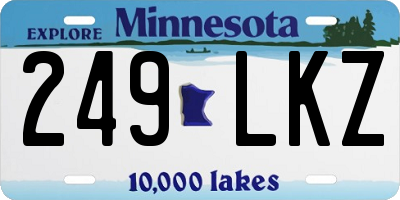 MN license plate 249LKZ