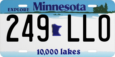 MN license plate 249LLO
