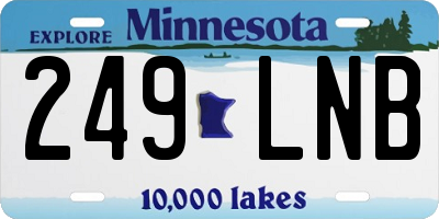 MN license plate 249LNB