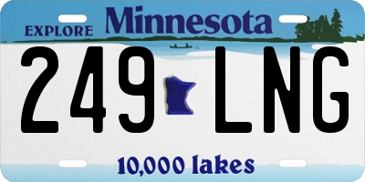 MN license plate 249LNG