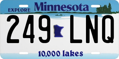 MN license plate 249LNQ