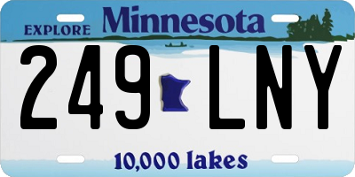 MN license plate 249LNY