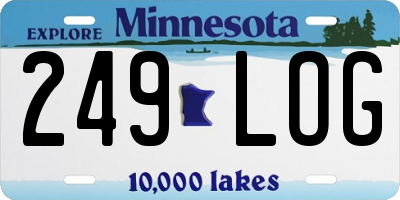 MN license plate 249LOG