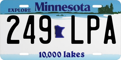 MN license plate 249LPA