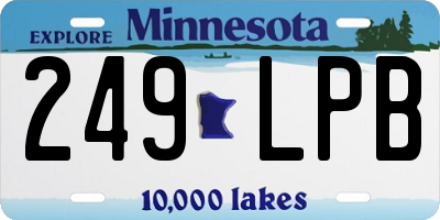 MN license plate 249LPB
