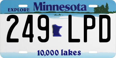 MN license plate 249LPD