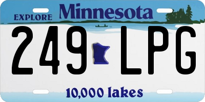 MN license plate 249LPG