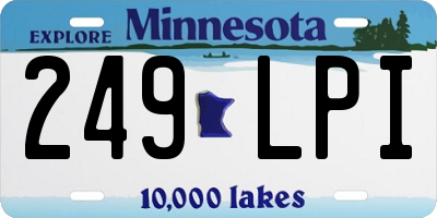 MN license plate 249LPI