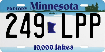 MN license plate 249LPP