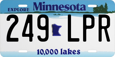 MN license plate 249LPR