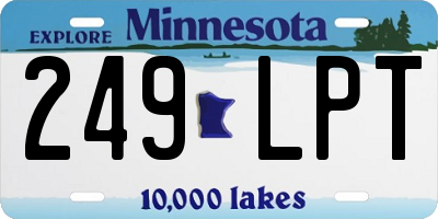 MN license plate 249LPT