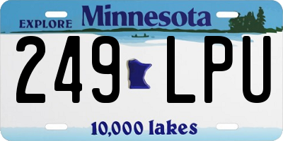 MN license plate 249LPU