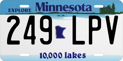 MN license plate 249LPV