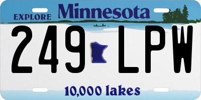 MN license plate 249LPW
