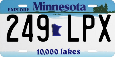 MN license plate 249LPX