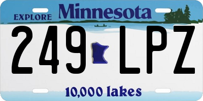 MN license plate 249LPZ
