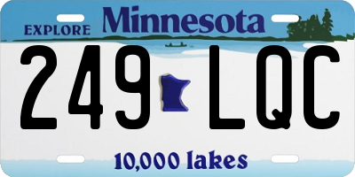 MN license plate 249LQC