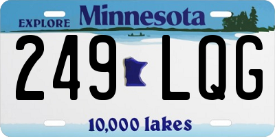 MN license plate 249LQG