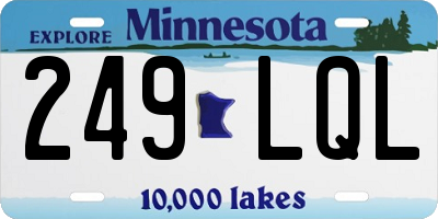 MN license plate 249LQL