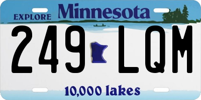 MN license plate 249LQM