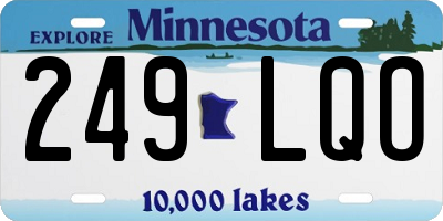 MN license plate 249LQO