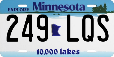 MN license plate 249LQS