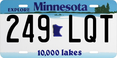 MN license plate 249LQT