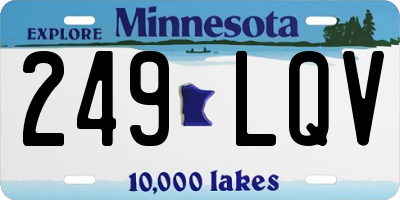 MN license plate 249LQV