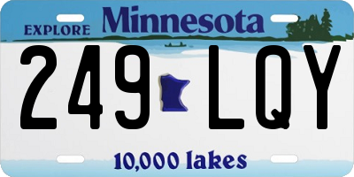 MN license plate 249LQY
