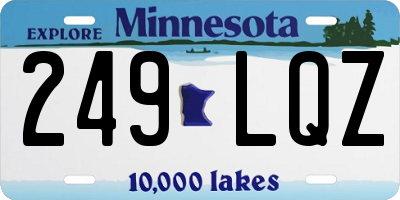 MN license plate 249LQZ