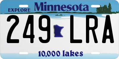 MN license plate 249LRA