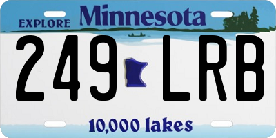 MN license plate 249LRB