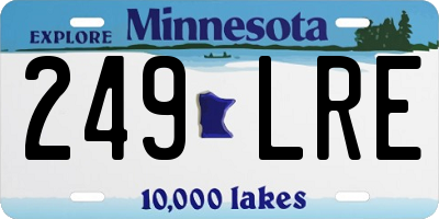 MN license plate 249LRE